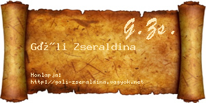 Gáli Zseraldina névjegykártya